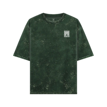 Qalakaar-Unisex-Printed-Beeps_Per_Minute__BPM_-Bottle_Green-Oversized-Acidwash-Tshirt-2