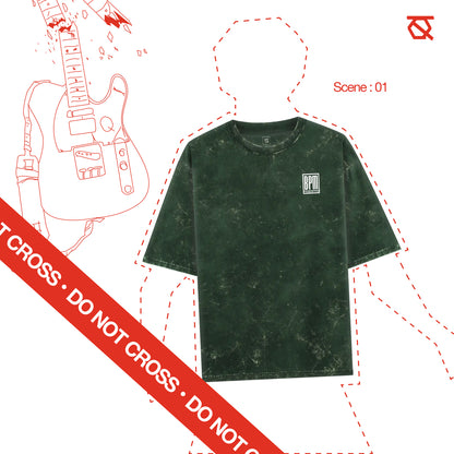 Qalakaar-Unisex-Printed-Beeps_Per_Minute__BPM_-Bottle_Green-Oversized-Acidwash-Tshirt-4