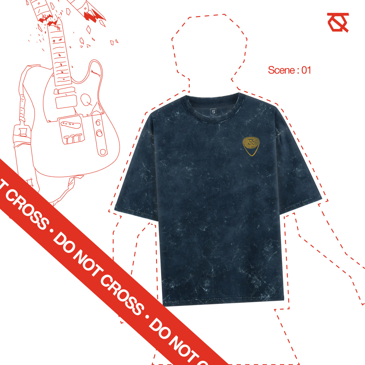 Qalakaar-Unisex-Printed-I_Am_in_a_Picke-Navy_Blue-Oversized-Acidwash-Tshirt-4