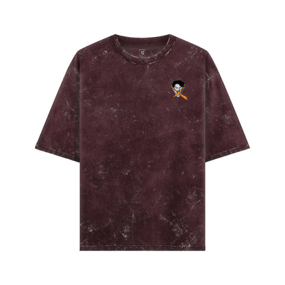 Qalakaar-Unisex-Printed-I_Mute_My_Strums_Unlike_My_Opinions-Maroon-Oversized-Acidwash-Tshirt-2