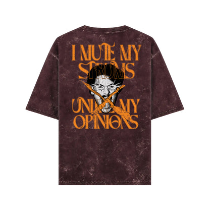 Qalakaar-Unisex-Printed-I_Mute_My_Strums_Unlike_My_Opinions-Maroon-Oversized-Acidwash-Tshirt