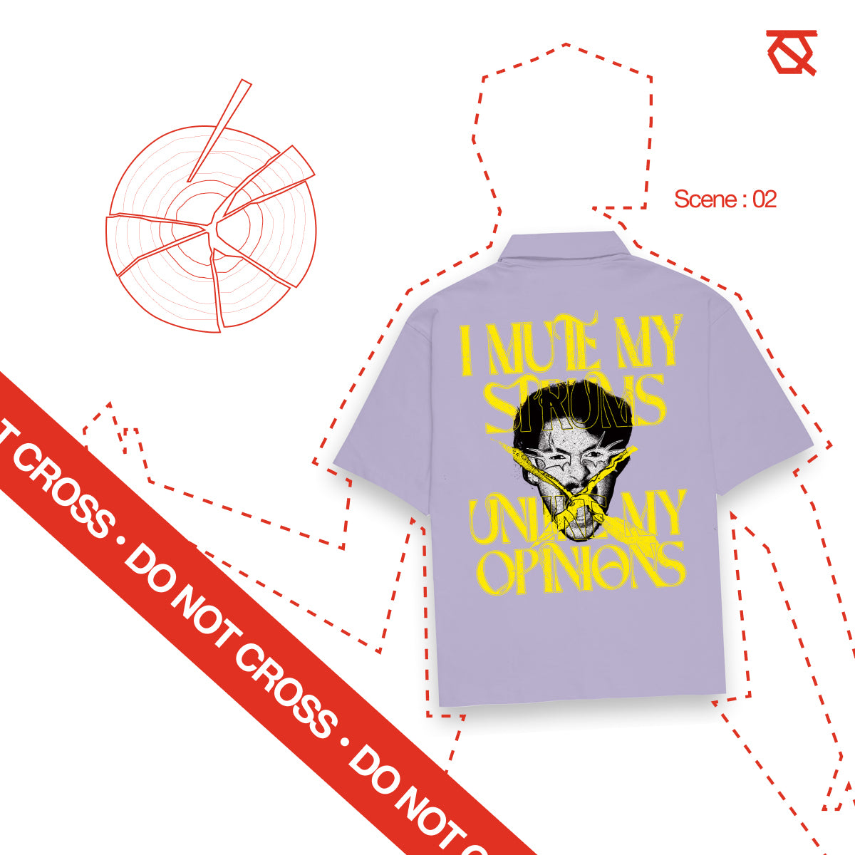 Qalakaar-Unisex-Printed-Mute_My_Strums_Unlike_My_Opinions-Lavender-Oversized-Shirt-3