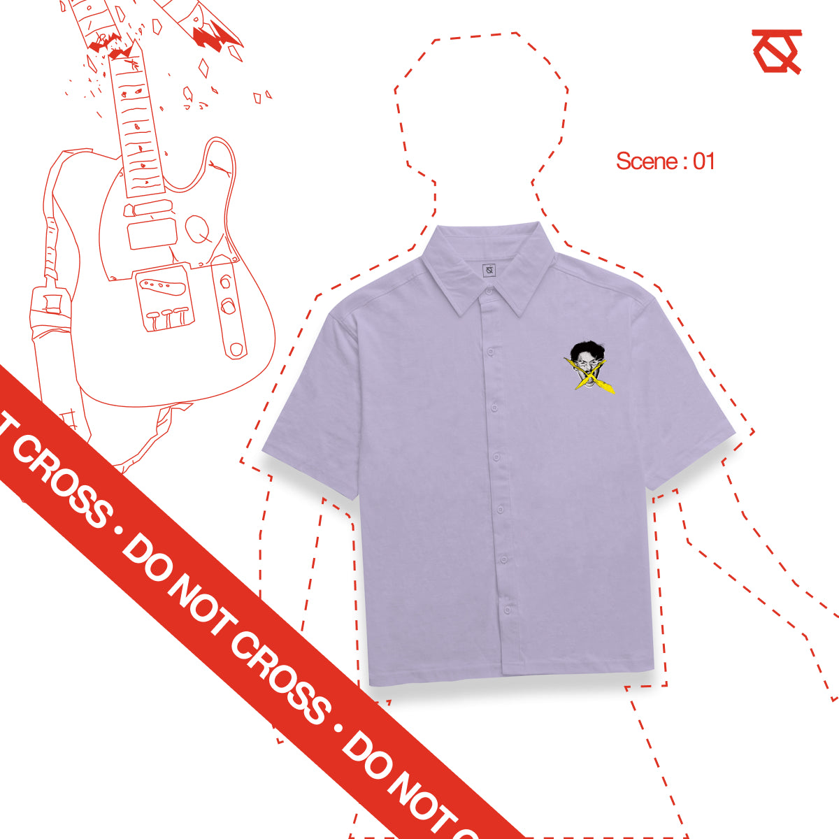 Qalakaar-Unisex-Printed-Mute_My_Strums_Unlike_My_Opinions-Lavender-Oversized-Shirt-4